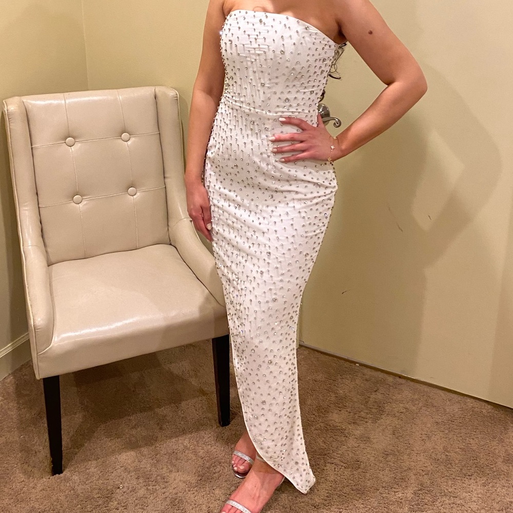 White Oh Polly crystal dress size 6